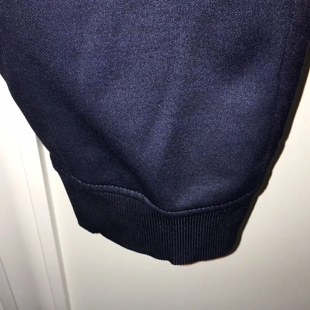 Navy Blue Reebok Tapered Leg Work out jogging sweatpants soccer warm up fleece L